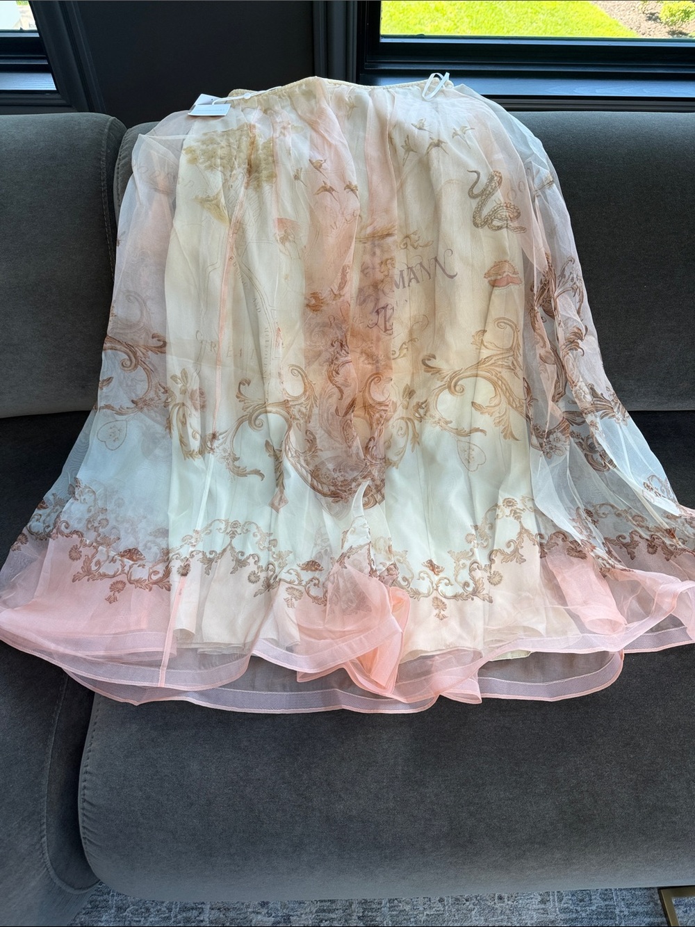 Gorgeous Zimmerman hypnotic silk organza skirt brand new